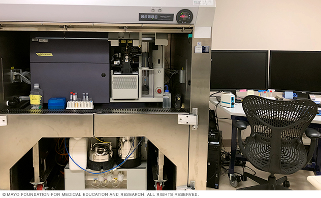 FACSAria cell sorter at Mayo Clinic's Flow Cytometry Core facility in Arizona.