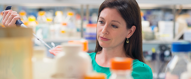 Tania Gendron, Ph.D. in the Department of Neurology at Mayo Clinic focusing on neuromuscular disease research.