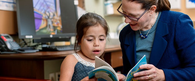 Dr. Shelagh Cofer and pediatric otolaryngology patient