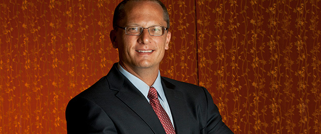 Photograph of Dr. Radisky of Mayo Clinic who studies the earliest stages of cancer development