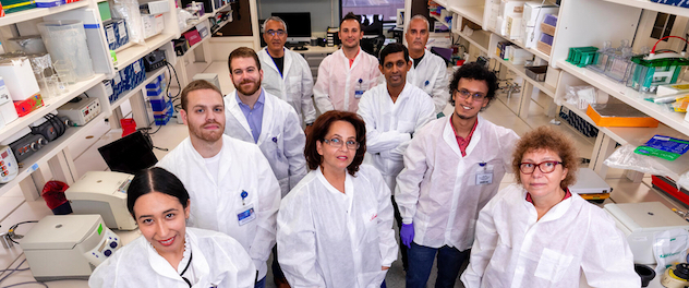 Lab staff with Khashayarsha Khazaie, Ph.D.