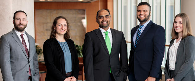 Left to right: 	Jeremiah Joyce, Caroline Grant, Arjun Athreya, Jean Marrero-Polanco, Angelina Wilton