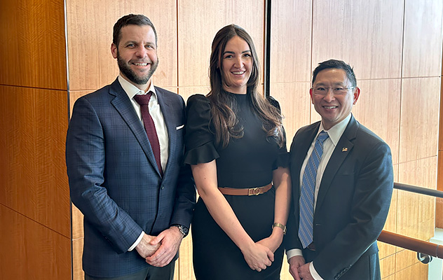 Photograph of Nicholas A. Pulos, M.D., Rachida Liebrand, M.D., and Alexander Y. Shin, M.D., at Mayo Clinic